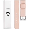 moVear Prestige C1 26mm leather watch strap | Flesh pink, Flesh pink stitching [sizes XS-XXL and buckle to choose from]