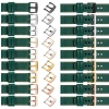 moVear Prestige C1 26mm Uhrenarmband aus Leder | Flaschengrün, Flaschengrün Nähte [Größen XS-XXL und Schnalle zur Auswahl]