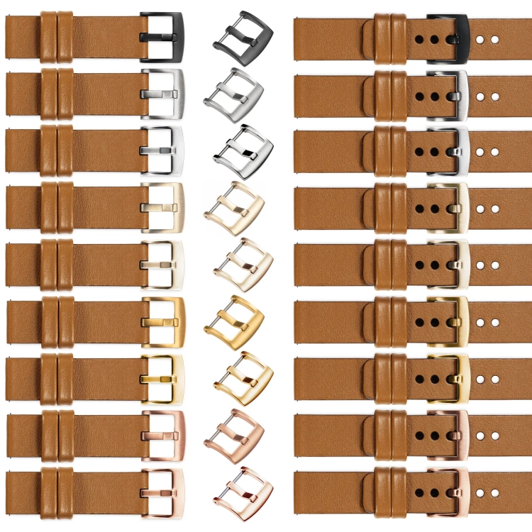 moVear Prestige S1 22mm Lederarmband für Xiaomi Watch S1 / Mi Watch / Amzfit Hellbraun [Schließe nach Wahl]