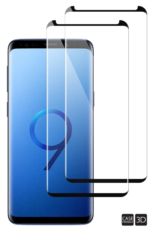 2 Stk. | moVear GLASS mSHIELD 3D cf für Samsung Galaxy S9 (5.8") (Handyhülle freundlich)