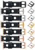 moVear Prestige R1 20mm Schwarz Lederarmband für Apple Watch 8 / 7 / 6 / 5 / 4 / SE (45/44mm) & Ultra (49mm) | Schwarz Nähte [Größe und Schnalle zur Auswahl]