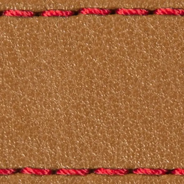 Strap C1 23mm | Light brown / Red thread | Leather parts without buckle