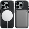 moVear [PRODUCT_MODEL] Lederrückseite für Apple iPhone 15 Pro (6.1") | MagSafe kompatibel, Naturgeöltes Leder (Schwarz)