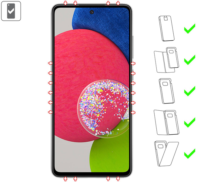 2 pcs. | moVear GLASS mSHIELD 2.5D MAX for Samsung Galaxy A52 (6.5") (case friendly)