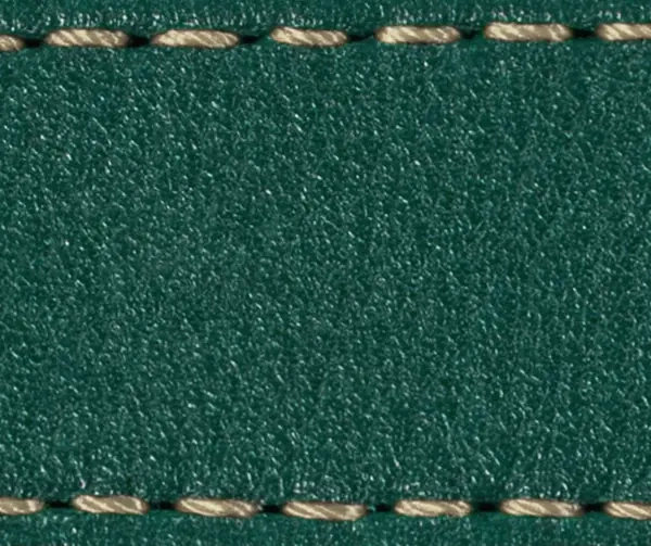 Strap C1 22mm | Bottle green / Creamy thread | Leather parts without buckle