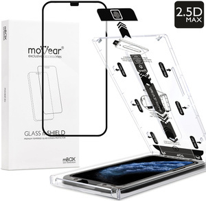 moVear mBOX GLASS mSHIELD 2.5D MAX for Apple iPhone 11 Pro / Xs / X (5.8") (easy installation)