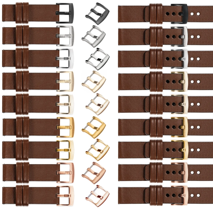 moVear Prestige S1 22mm Leather strap for Xiaomi Watch S1 / Mi Watch / Amzfit Dark brown [sizes XS-XXL and buckle to choose from]