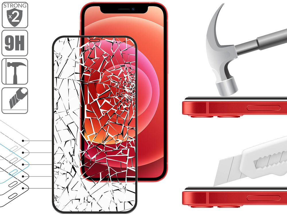 2 Stk. | moVear GLASS mSHIELD 2.5D MAX MATT für Apple iPhone 12 Mini (5.4") (Handyhülle freundlich, Antireflex)