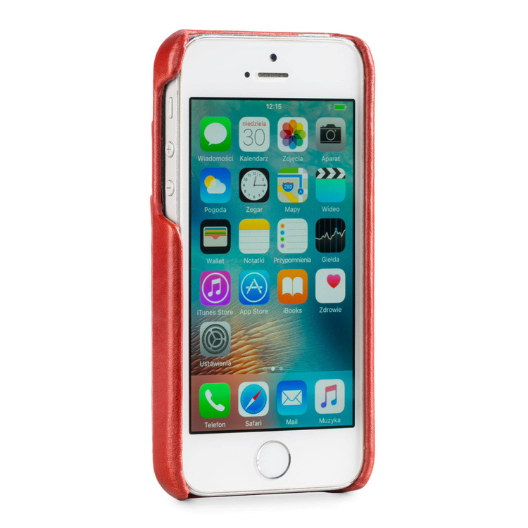 moVear backCover S+ Leather Back Cover for Apple iPhone SE / 5s / 5 | Vintage, Red