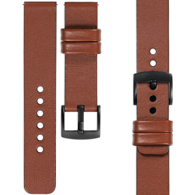 moVear Prestige S1 22mm Lederarmband für Xiaomi Watch S1 / Mi Watch / Amzfit Braun [Schließe nach Wahl]
