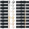 moVear Prestige R2 24mm Uhrenarmband aus Leder | Schwarz, Schwarz Nähte [Größen XS-XXL und Schnalle zur Auswahl]