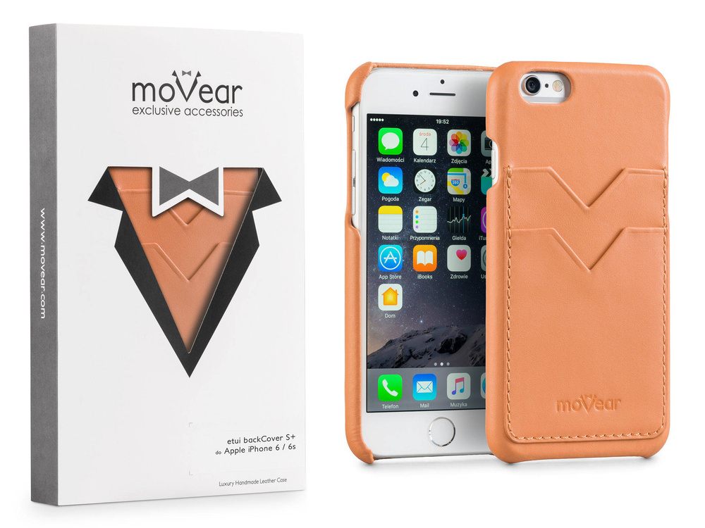 moVear backCover S+ Leather Back Cover for Apple iPhone 6 / 6s | Smooth, Cappuccino