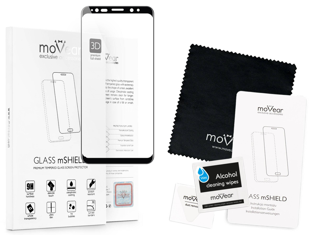 moVear GLASS mSHIELD 3D für Samsung Galaxy S9 (5.8") (Vollbildschutz)