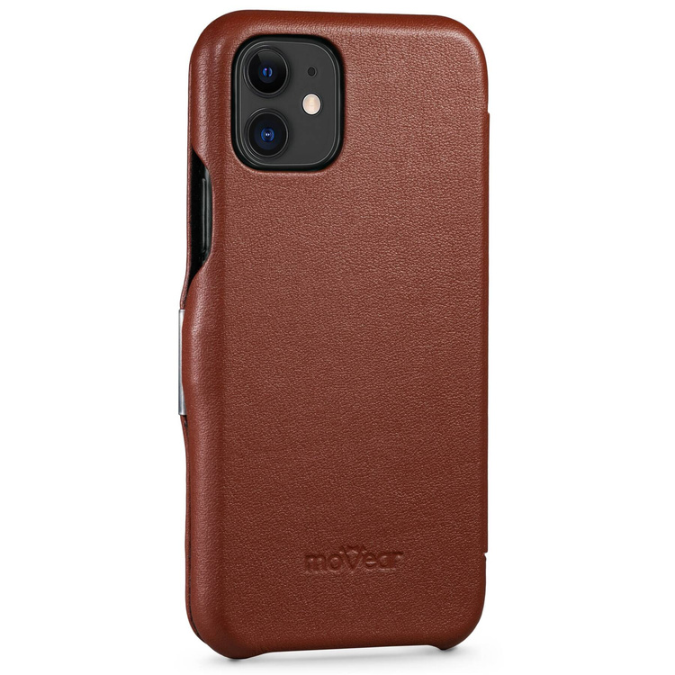 moVear flipSide C Leather case for Apple iPhone 11 (6.1") | Nappa leather (Brown)
