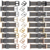 moVear Prestige C1 22mm Grau Lederarmband für Apple Watch 10 / 9 / 8 / 7 / 6 / 5 / 4 / SE (42/41/40mm) | Grau Nähte [Größen XS-XXL und Schnalle zur Auswahl]