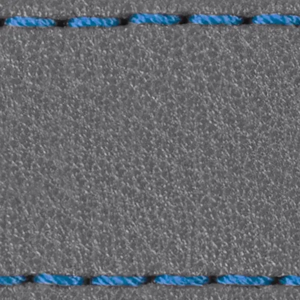 Gurt C1 26mm | Grau / Blau Thread | Lederteile ohne Schnalle