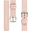 moVear Prestige C1 18mm Fleisch rosa Lederarmband für Garmin Vivoactive 4S, Venu 3S/2S, Vívomove 3S | Fleisch rosa Nähte [Größen XS-XXL und Schnalle zur Auswahl]