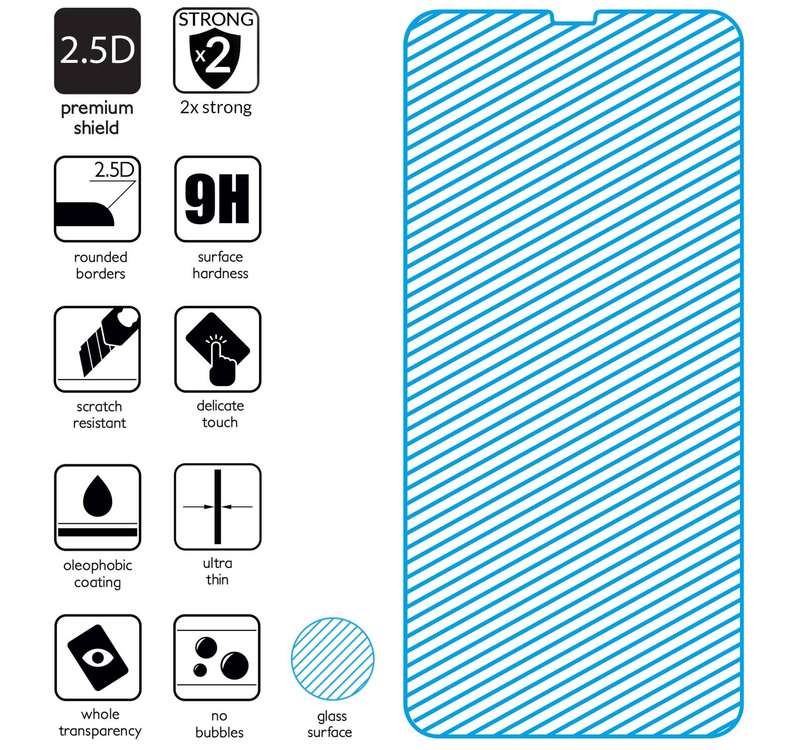 moVear GLASS mSHIELD 2.5D für Apple iPhone 11 Pro Max / Xs Max (6.5") (Handyhülle freundlich)