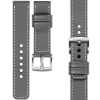 moVear Prestige C1 22mm Gray Leather strap for Huawei Watch 5 4 3 2 1 - GT / Pro / Ultimate (48/46mm) | Gray stitching [sizes XS-XXL and buckle to choose from]