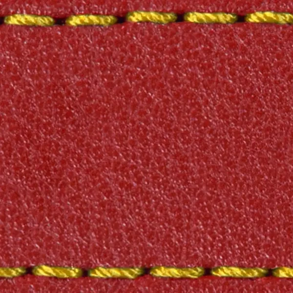 Gurt C1 26mm | Rot / Gelb Thread | Lederteile ohne Schnalle