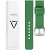 moVear Prestige C1 26mm Uhrenarmband aus Leder | Grün, Grün Nähte [Größen XS-XXL und Schnalle zur Auswahl]