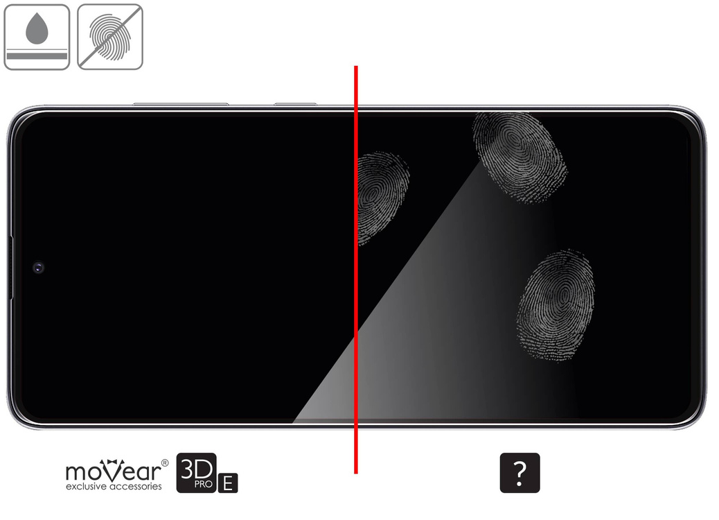 2 Stk. | moVear GLASS mSHIELD 3D PRO-E für Samsung Galaxy A51 (6.5") (Handyhülle freundlich)