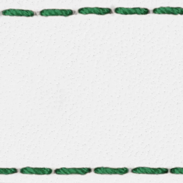 Strap C1 20mm | White / Dark green thread | Leather parts without buckle