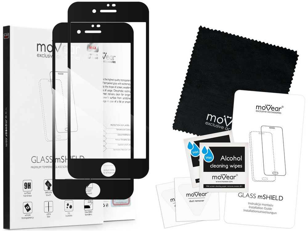 2 pcs. | moVear GLASS mSHIELD 2.5D MAX for Apple iPhone 8 Plus / 7 Plus (5.5") (case friendly)