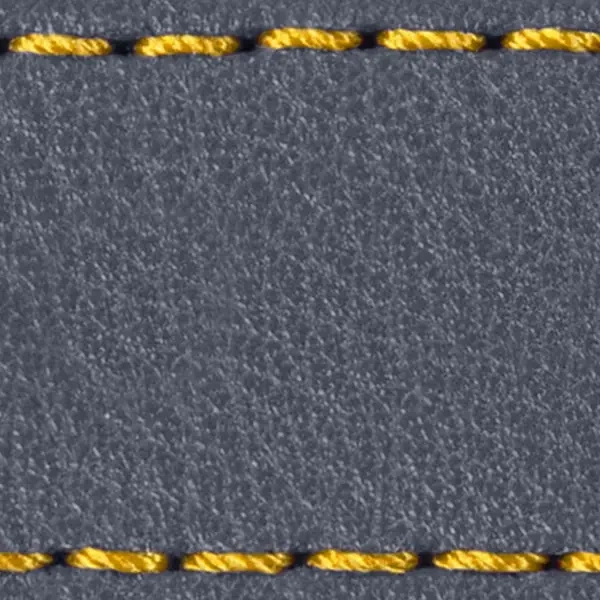 Strap C1 22mm | Steel gray / Yellow thread | Leather parts without buckle
