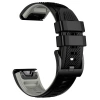 Silikon-Uhrenarmband SIL S1 für Garmin QuickFit 26mm (Fenix / Epix / Quatix / Tactix / Enduro - 51mm) Schwarz – moVear