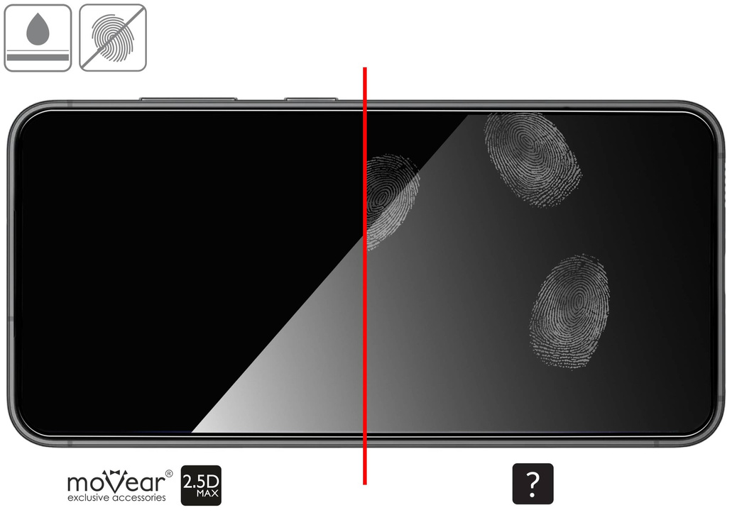 moVear GLASS mSHIELD 2.5D MAX für Samsung Galaxy S23 (6.1") (Handyhülle freundlich)