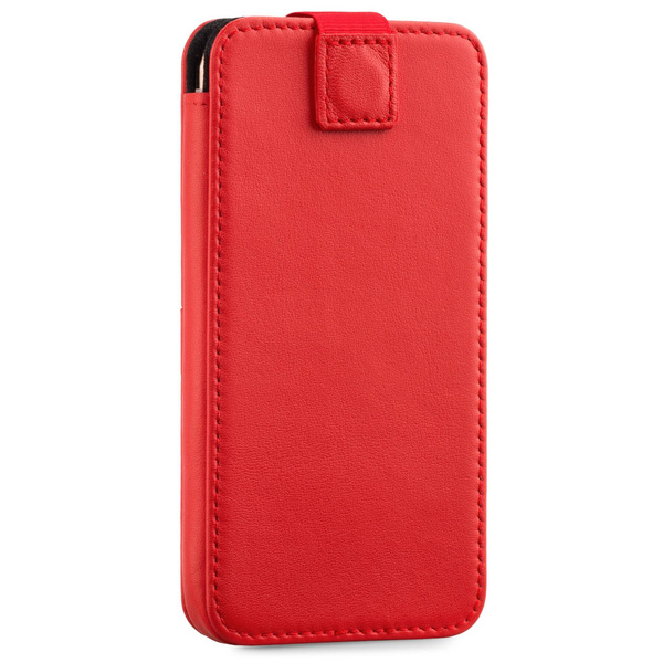 moVear pocketCase C+ Einschubtasche aus Leder für Apple iPhone 11 Pro MAX / Xs MAX / 11 / XR / 8/7/6 Plus | Nappaleder (Rot)