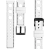 moVear Prestige R1 20mm White Leather strap for Huawei Watch GT 3 2 1 / Pro (43/42mm) | White stitching [sizes XS-XXL and buckle to choose from]