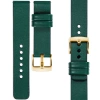 moVear Prestige S1 18mm Leather strap for watch | Bottle green [buckle to choose from]