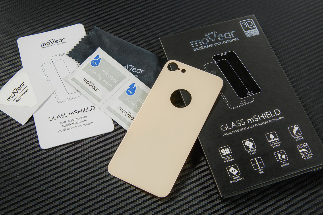 moVear GLASS mSHIELD 3D PRO kompatibel mit iPhone 8 | Panzerglas Schutzfolie, Gehärtetes Glas (nach Hinten)