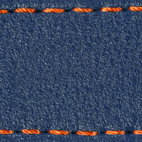 Strap C1 26mm | Navy blue / Dark Orange thread | Leather parts without buckle