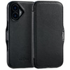 moVear flipSide 4C Leather case for Apple iPhone 16 (6.1") | Smooth leather (Black)