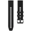 Silikon-Uhrenarmband SIL S1 für Garmin QuickFit 22mm (Fenix / Forerunner / Epix / Instinct / Enduro / Quatix / MARQ - 47/45mm) Schwarz – moVear