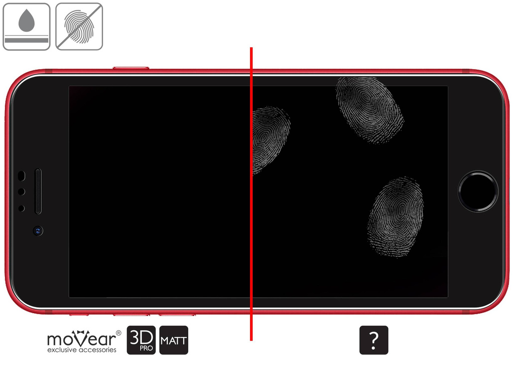 2 Stk. | moVear GLASS mSHIELD 3D PRO MATT für Apple iPhone 6 / 6s (4.7") | (Antireflex)