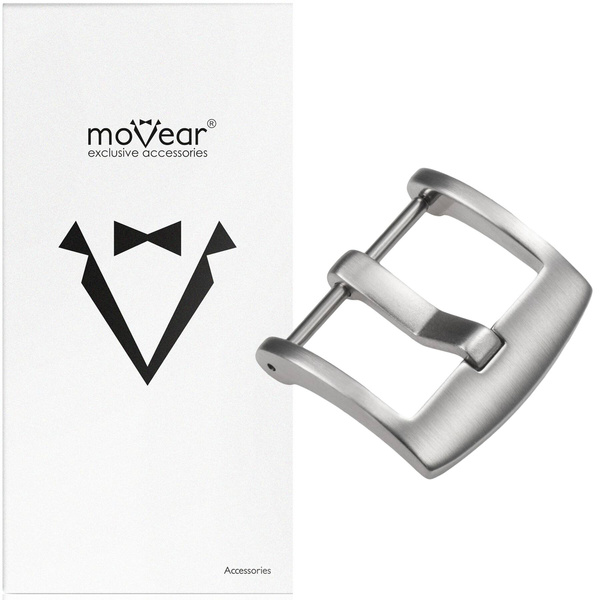 moVear Buckle U1 - 22mm | Watch strap buckle | 304L stainless steel Brushed silver