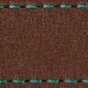 Strap C1 22mm | Dark brown / Turquoise thread | Leather parts without buckle