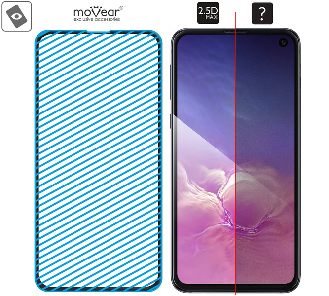 moVear GLASS mSHIELD 2.5D MAX für Samsung Galaxy S10e (5.8") (Handyhülle freundlich)