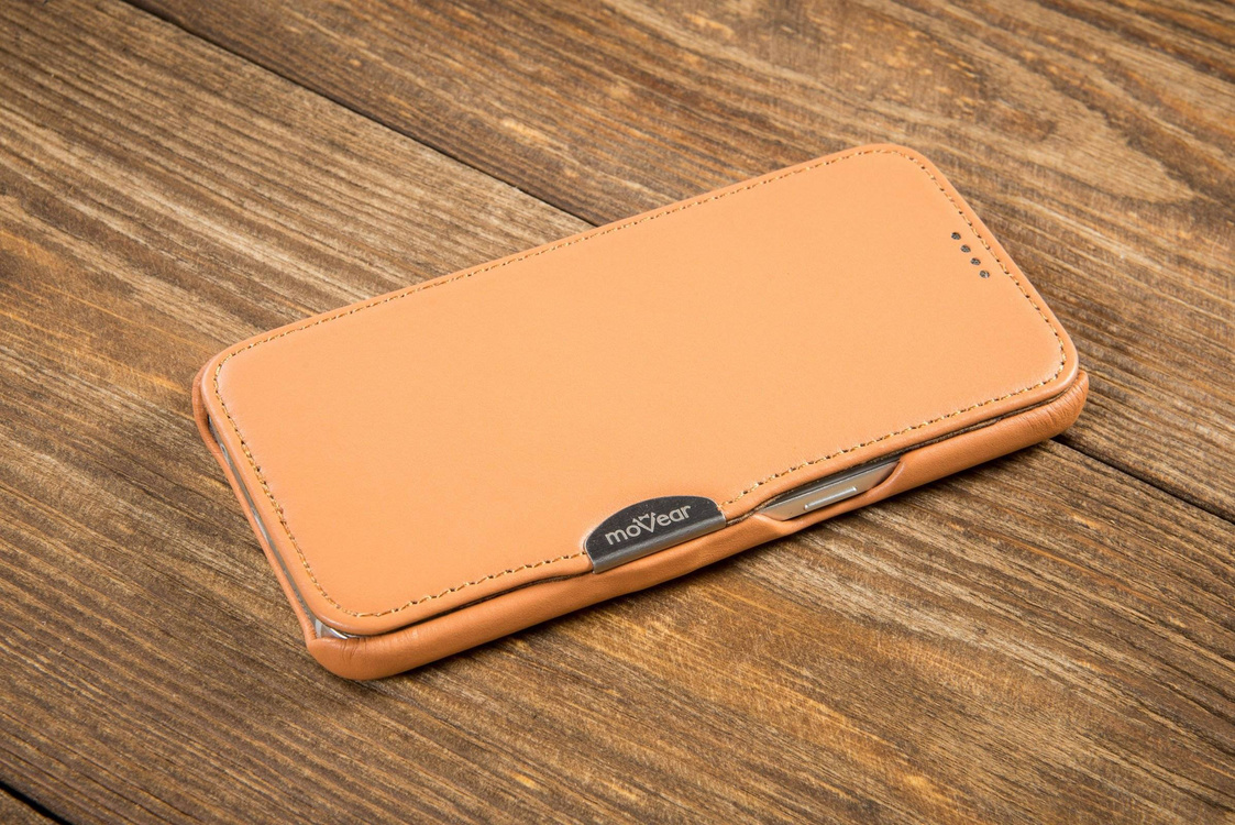 moVear flipSide C Leather Case for Samsung Galaxy S6 | Smooth, Cappuccino