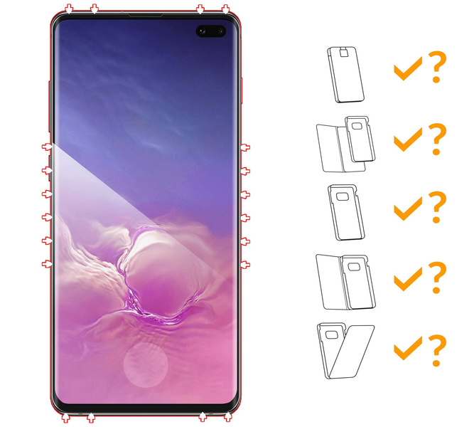 moVear GLASS mSHIELD 3D for Samsung Galaxy S10+ (Plus) (6.4") (full screen protection)