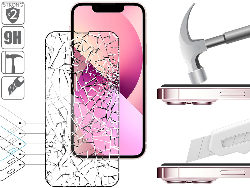 2 Stk. | moVear GLASS mSHIELD 2.5D MAX für Apple iPhone 13 Mini (5.4") (Handyhülle freundlich)