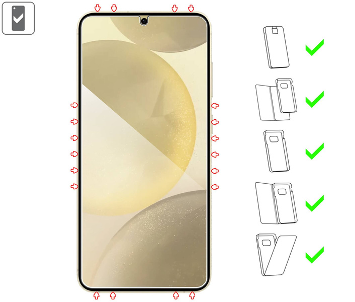 2 pcs. | moVear mBOX GLASS mSHIELD 2.5D for Samsung Galaxy S25+/S24+ (Plus) (6.7") (easy installation)