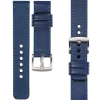 moVear Prestige C1 24mm Uhrenarmband aus Leder | Navy blau, Navy blau Nähte [Größen XS-XXL und Schnalle zur Auswahl]