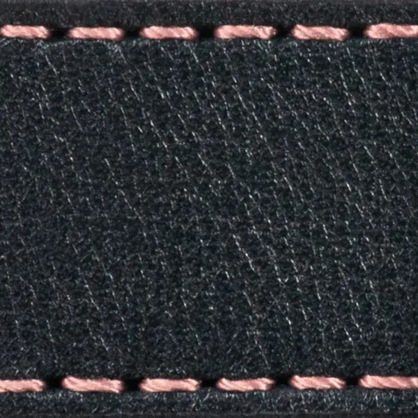 Gurt C1 18mm | Schwarz / Nude-Rosa Thread | Lederteile ohne Schnalle
