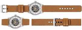 moVear Prestige C1 20mm Hellbraun Lederarmband für Certina DS-1 Skeleton C029.907.11.031.00 | Hellbraun Nähte [Größen XS-XXL]