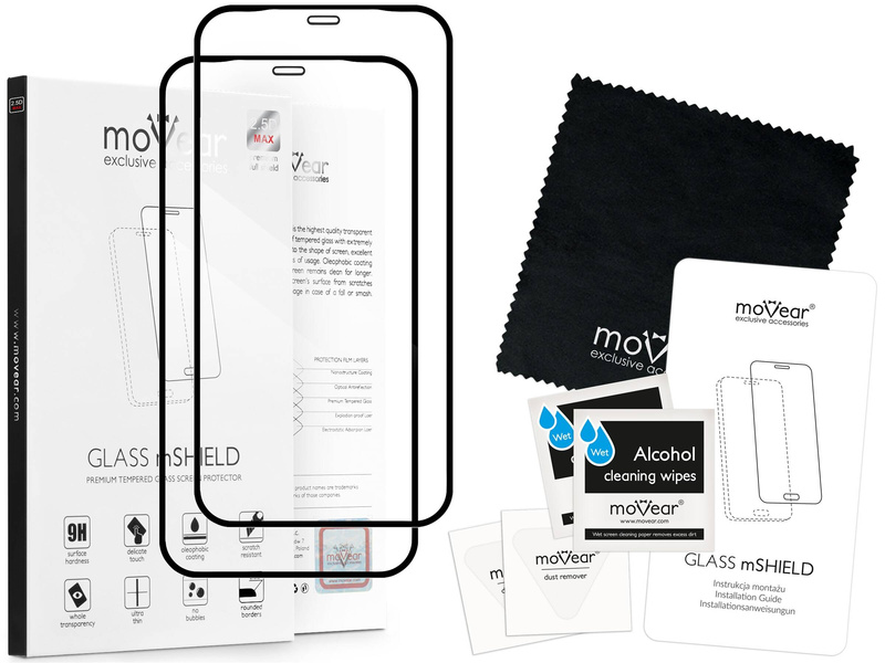 2 Stk. | moVear GLASS mSHIELD 2.5D MAX für Apple iPhone 11 Pro Max / Xs Max (6.5") (Handyhülle freundlich)